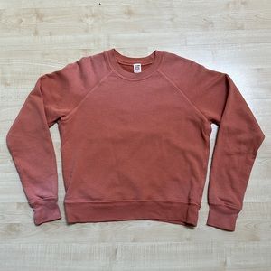 Re/Done x Hanes Crewneck in Faded Clay